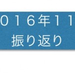 2016年11月　今月の振り返り・1歳1ヶ月の成長記録