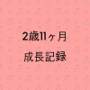 【成長記録】2歳11ヶ月